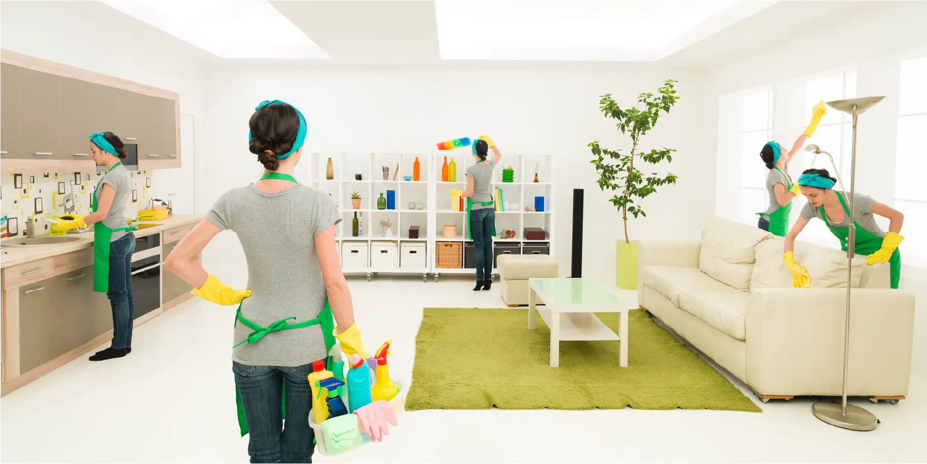 kvinna som städer hem